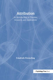 Attribution: An Introduction to Theories, Research and Applications book cover