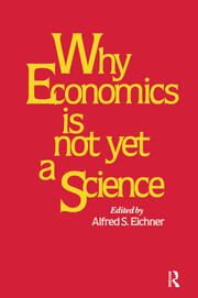 Why Economics is Not Yet a Science book cover