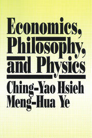 Economics, Philosophy and Physics book cover