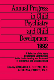 Annual Progress in Child Psychiatry and Child Development 1992 book cover