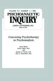 Converting Psychoanalysis: Psychoanalytic Inquiry, 10.1 book cover