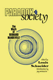 Paradox and Society: Work of Bernard Mandeville book cover