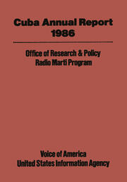 Cuba Annual Report: 1986 book cover