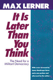 It is Later Than You Think: Need for a Militant Democracy book cover