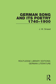 German and Song 1740 - 1900 book cover
