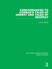 Concordances to Conrad's Tales of Unrest and Tales of Hearsay book cover