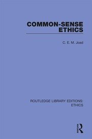 Common-Sense Ethics book cover