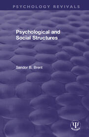 Psychological and Social Structures book cover