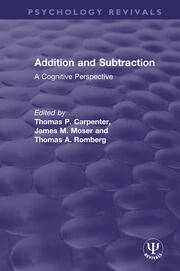 Addition and Subtraction: A Cognitive Perspective book cover