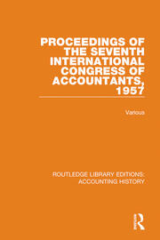 Proceedings of the Seventh International Congress of Accountants, 1957 book cover