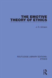 The Emotive Theory of Ethics book cover