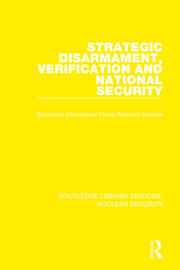 Strategic Disarmament, Verification and National Security book cover