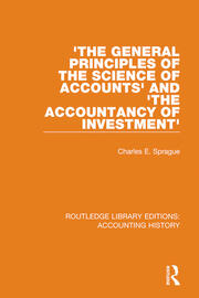 'The General Principles of the Science of Accounts' and 'The Accountancy of Investment' book cover