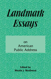 Landmark Essays on American Public Address: Volume 1 book cover
