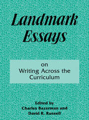 Landmark Essays on Writing Across the Curriculum: Volume 6 book cover
