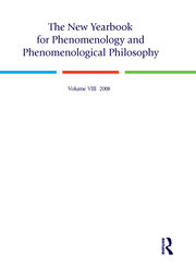 New Yearbook for Phenomenology and Phenomenological Philosophy: Volume 8 book cover