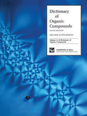 Dictionary Organic Compounds, Sixth Edition, Supplement 2 book cover