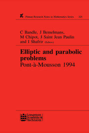 Elliptic and Parabolic Problems: Pont-A-Mousson 1994, Volume 325 book cover