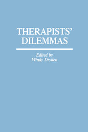 Therapists' Dilemmas book cover