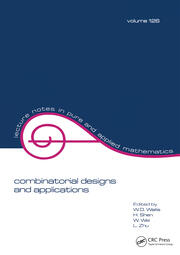 Combinatorial Designs and Applications book cover