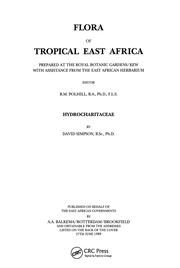 Flora of Tropical East Africa - Hydrocharitaceae (1989) book cover
