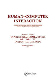 Experimental Comparisons of Usability Evaluation Methods: A Special Issue of Human-Computer Interaction book cover