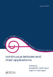 Continuous Lattices and Their Applications book cover