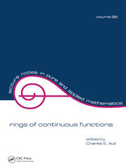 Rings of Continuous Function book cover