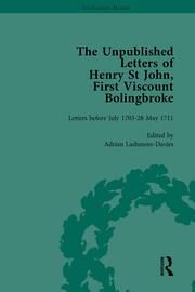 The Unpublished Letters of Henry St John, First Viscount Bolingbroke Vol 1 book cover