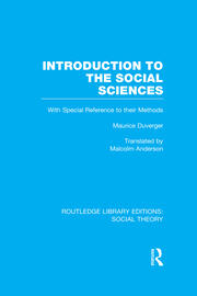 Introduction to the Social Sciences (RLE Social Theory) book cover