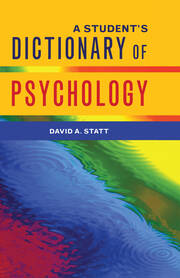 A Student's Dictionary of Psychology book cover