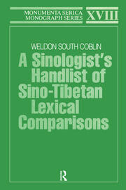 A Sinologists Handlist of Sino-Tibetan Lexical Comparisons book cover