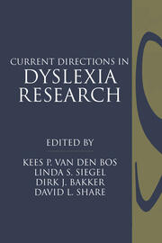 Current Directions in Dyslexia Research book cover