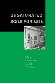 Unsaturated Soils for Asia book cover