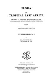 Flora of Tropical East Africa - Euphorbiac v2 (1988) book cover