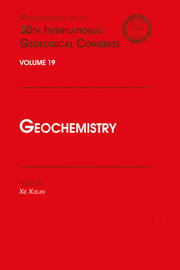 Geochemistry: Proceedings of the 30th International Geological Congress, Volume 19 book cover