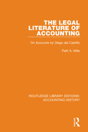 The Legal Literature of Accounting: On Accounts by Diego del Castillo book cover