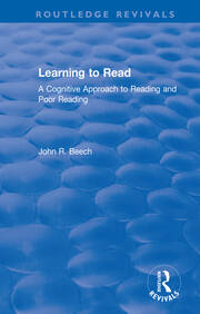 Learning to Read: A Cognitive Approach to Reading and Poor Reading book cover