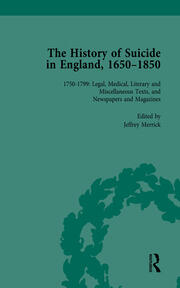 The History of Suicide in England, 1650–1850, Part II vol 6 book cover