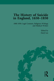 The History of Suicide in England, 1650–1850, Part II vol 7 book cover