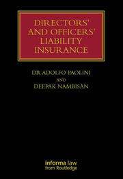 Directors' and Officers' Liability Insurance book cover
