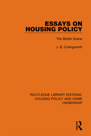 Essays on Housing Policy: The British Scene book cover