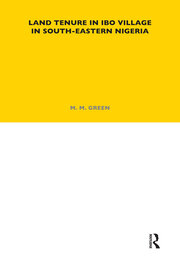 Land Tenure in Ibo Village in South-Eastern Nigeria book cover