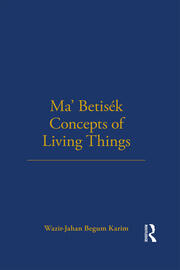 Ma' Betisek Concepts of Living Things: Volume 54 book cover