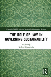 The Role of Law in Governing Sustainability book cover