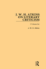 J. W. H. Atkins on Literary Criticism book cover