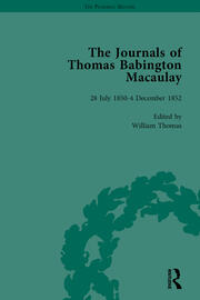 The Journals of Thomas Babington Macaulay Vol 3 book cover