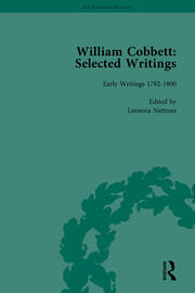 William Cobbett: Selected Writings Vol 1 book cover