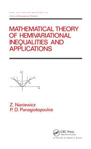 Mathematical Theory of Hemivariational Inequalities and Applications book cover