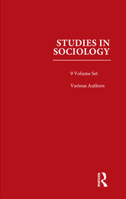 Studies in Sociology: 9 Volume Set book cover